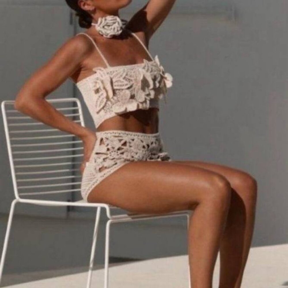 Zara crochet shorts- Ecru